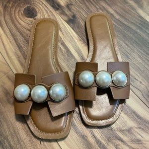 Zara Sandals with Pearl Accents